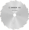 Cirkelsågblad med texten "BOSCH PRO Wood".